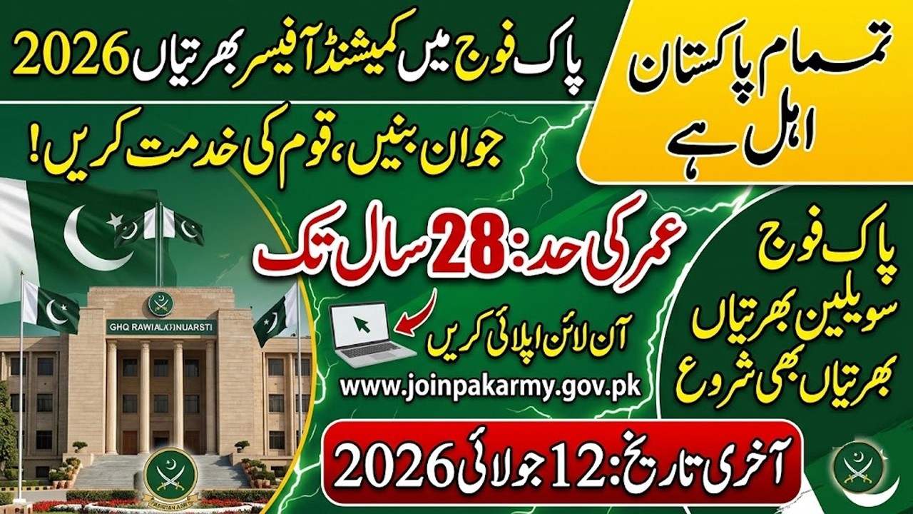 Pak Army Captain Jobs 2026 | Join Pakistan Army as Captain Through DSSC 2026 | Latest Jobs 2026