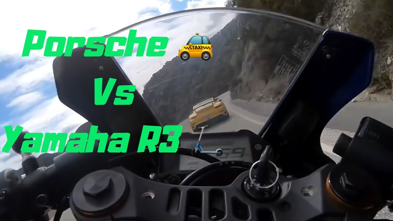 Porsche 911 thought he could get away from a 2019 Yamaha R3