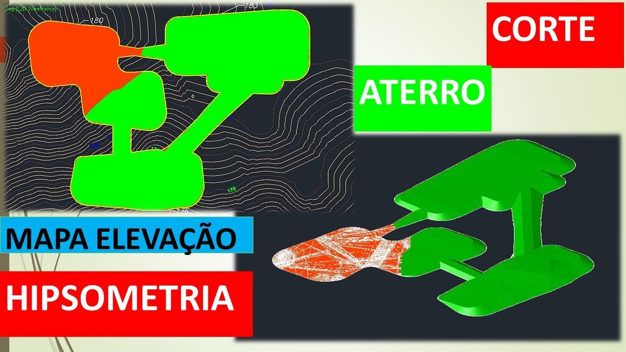Corte e Aterro - (Mapa de Elevação, Hipsometria) no AutoCAD Civil 3D 2020