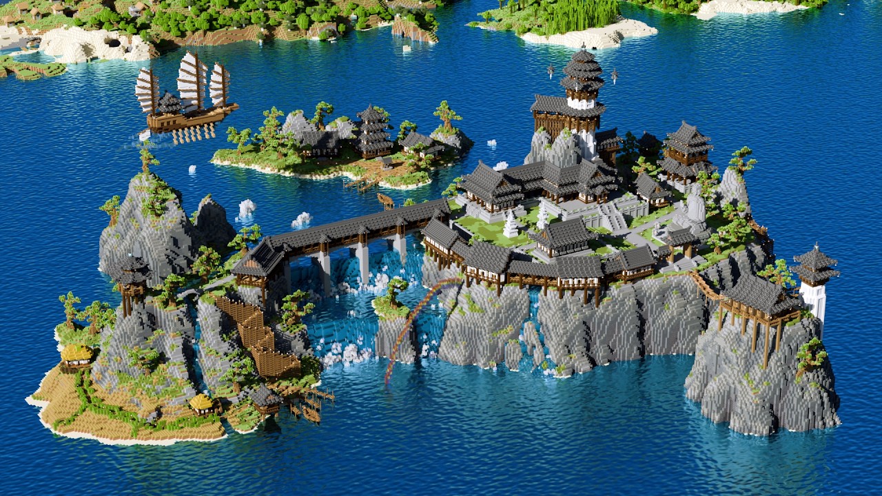 Minecraft Timelapse | AsianTown - CheongHae | Survival World Map Download