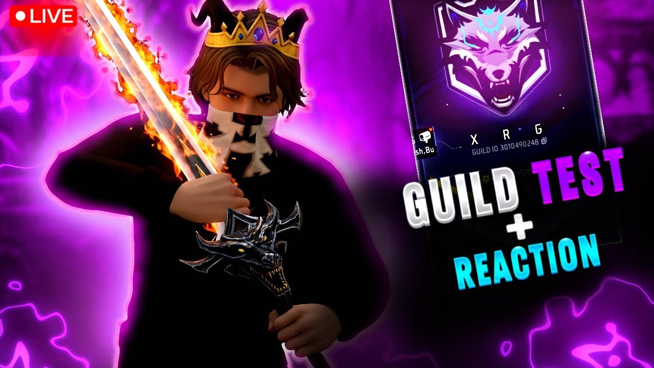Free Fire Live Guild Test 🔥 1v3 Hardest Fight ☠️ | Road to 9k Subscribers❤️ | #fflive #guildtest