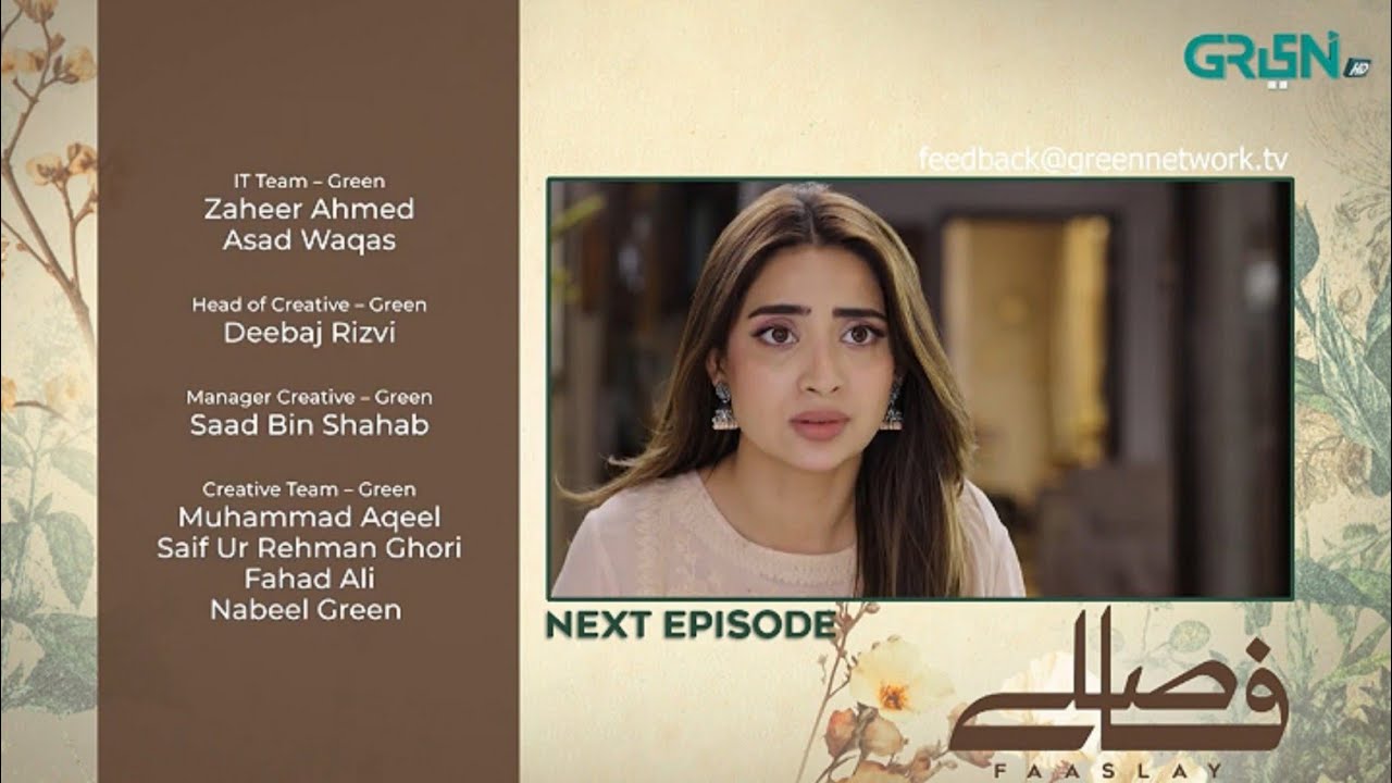 Faaslay Episode 45 Teaser | Ali Ansari | Saboor Ali | Faaslay 45 Review 
