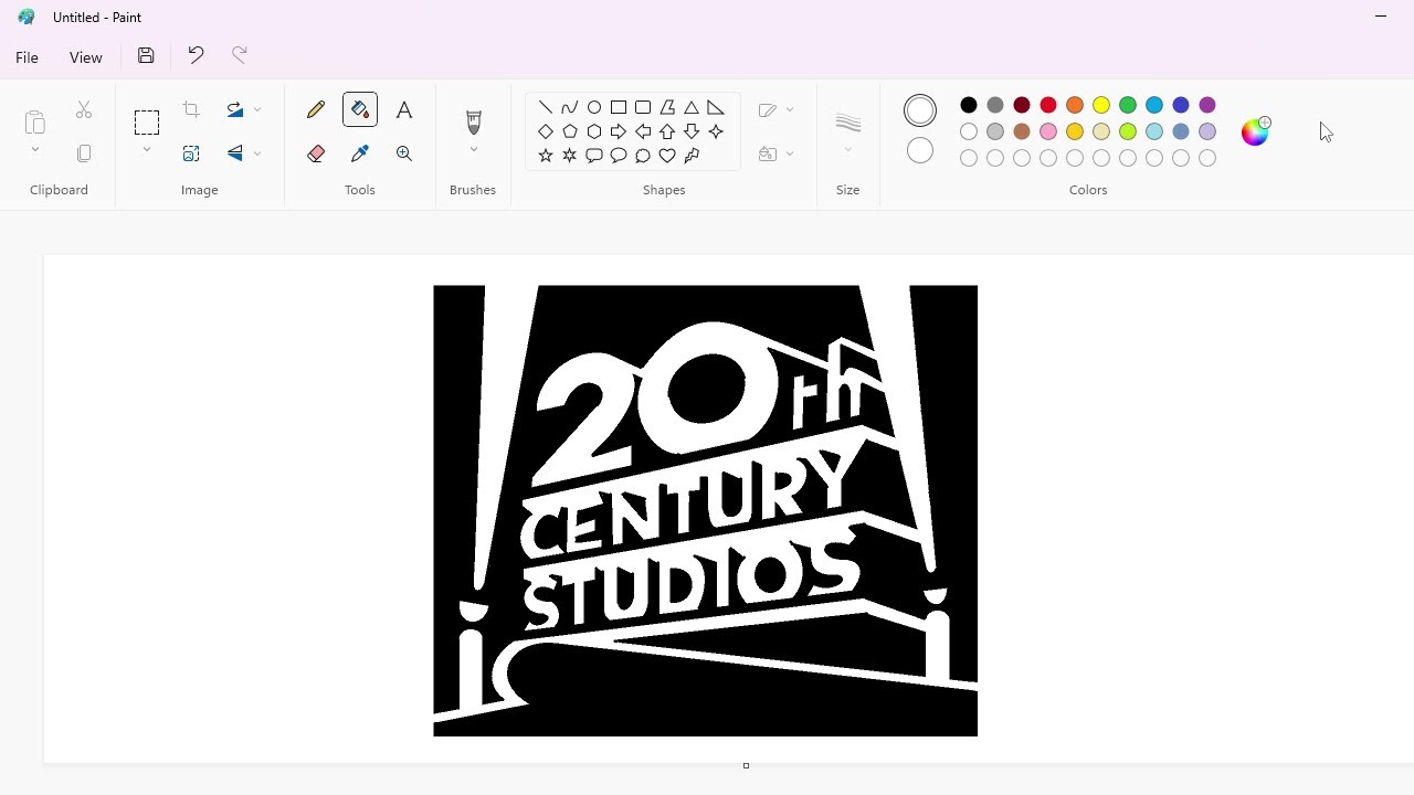 How to draw the 20th Century Studios logo using MS paint | How to draw on your computer