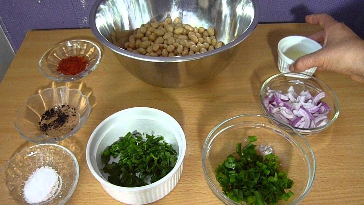 Weißebohnensalat - Fasulye piyazi-meinerezepte