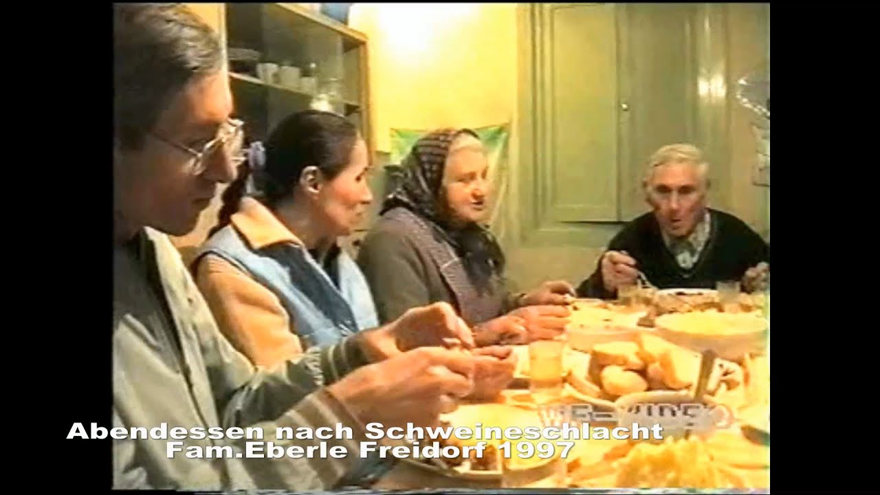 Abendessen nach Schweineschlacht 1997