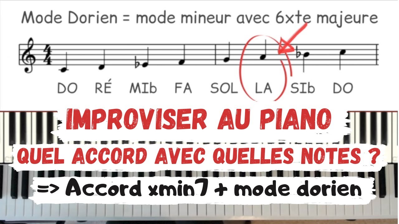 🎹 Improviser au piano : quelles notes sur quel accord ? 👉 accord min7 et mode dorien