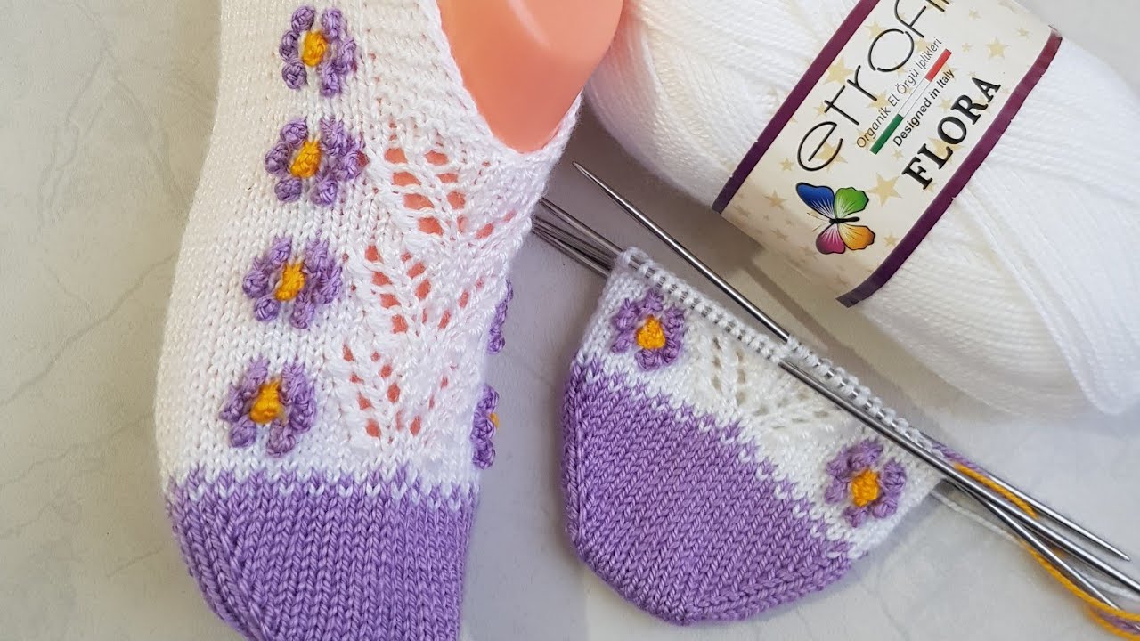 KABARTMALI ÇİÇEKLİ #BEŞŞİŞPATİK YAPILIŞI / ÇEYİZLİK BEŞ ŞİŞLE PATİK YAPILIŞI @divapatik