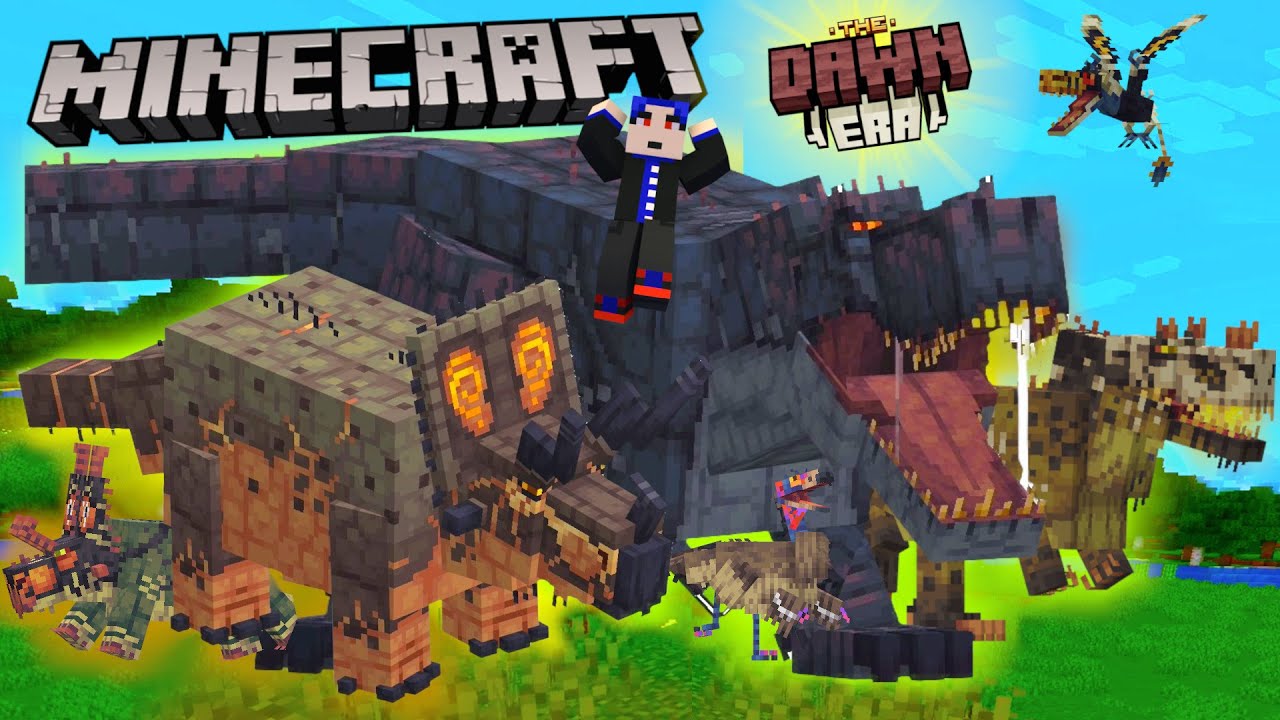UN MOD MINECRAFT AVEC DES DINOSAURES APPRIVOISABLES !