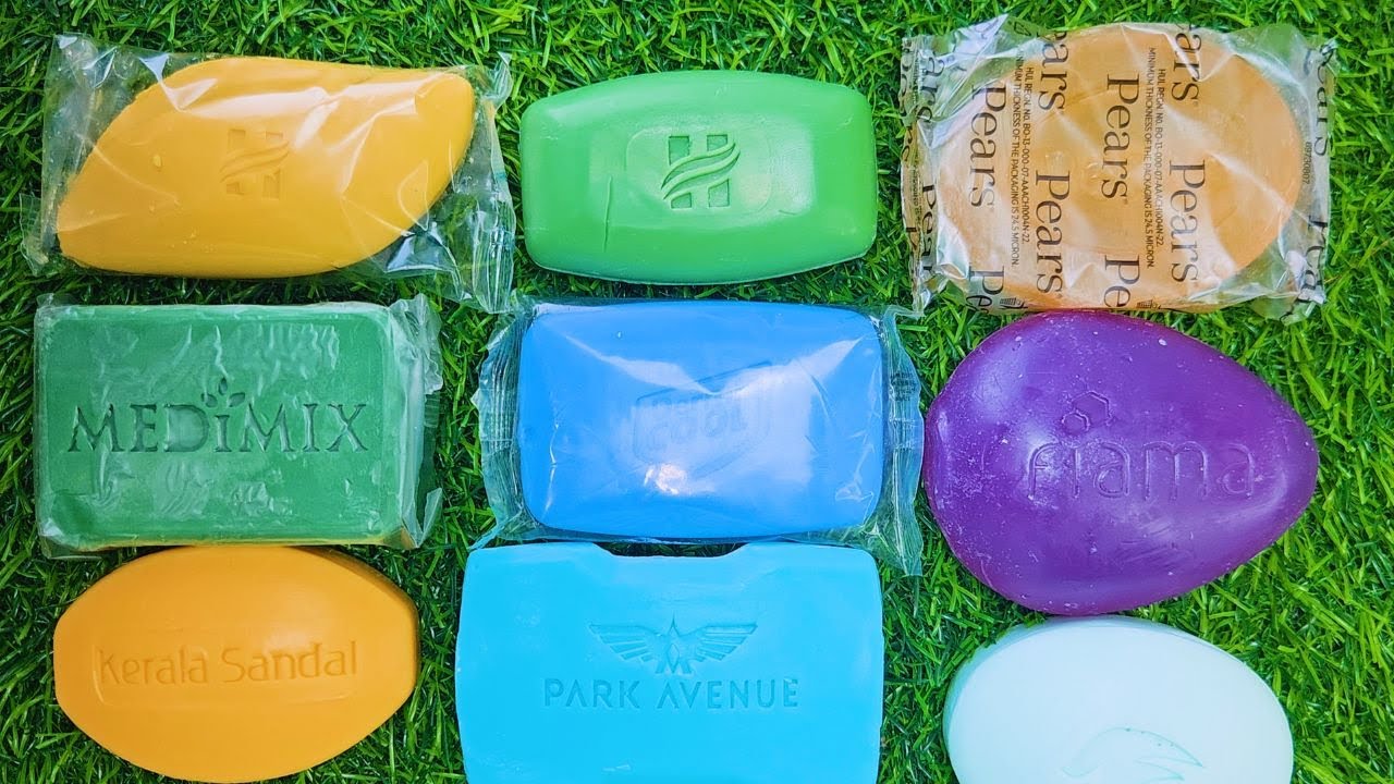 Colorful Soap ASMR Collection | Medimix, Fiama, Pears, Park Avenue | Satisfying No Talking Sounds