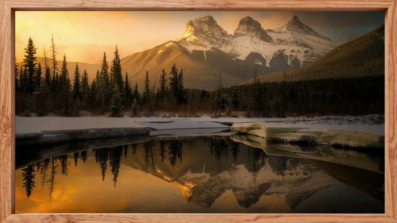 Three sister's mountains / TV Display 4K