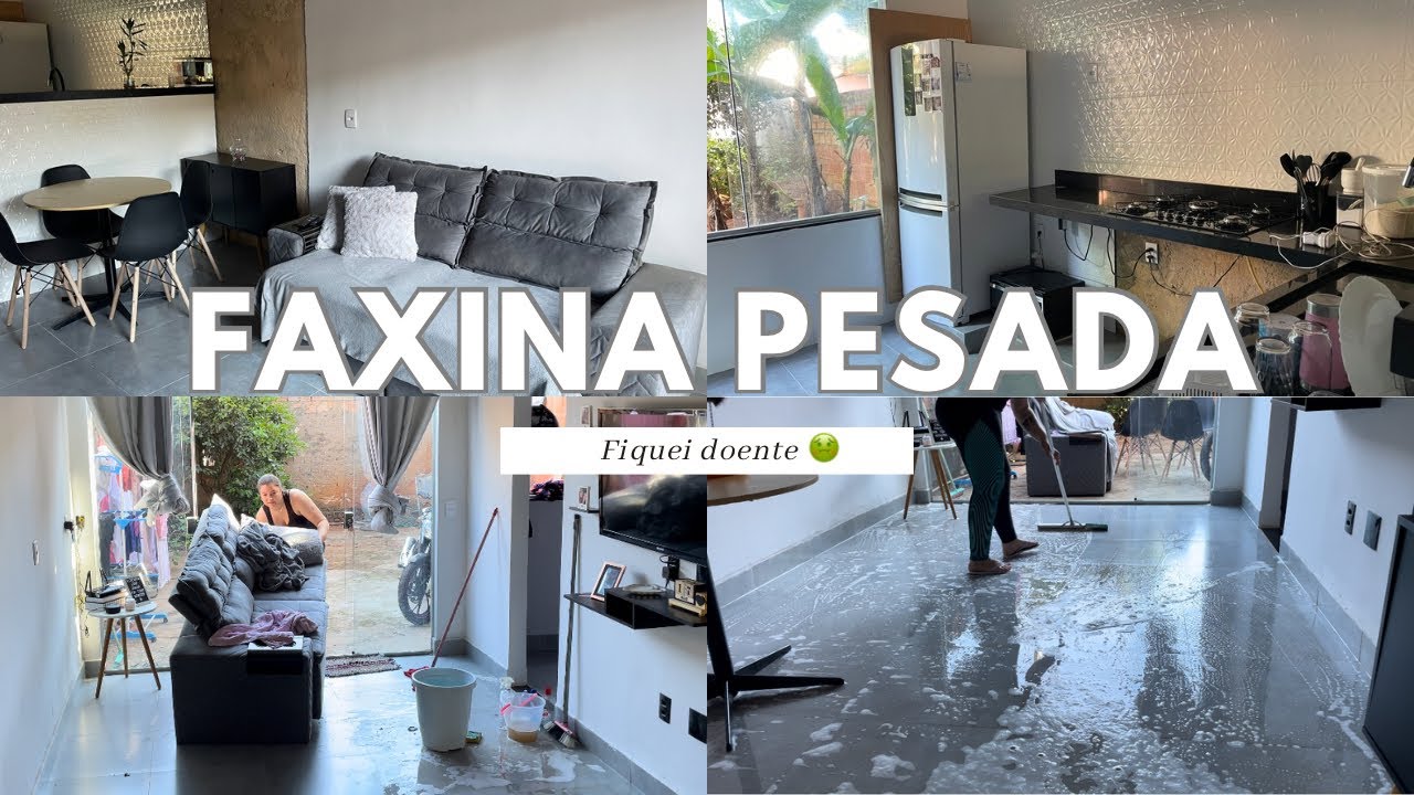 Faxina Pesada/ Fiquei Doente 🤧🤒/ Morando Sozinha