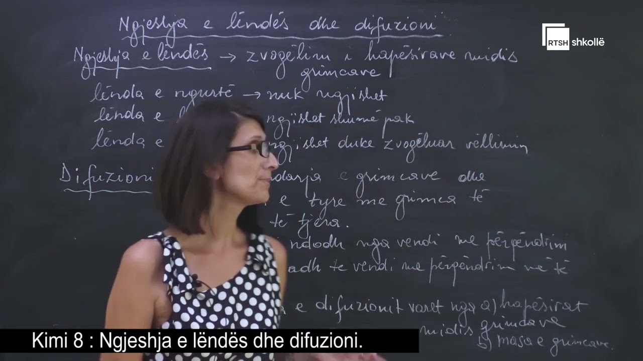 Ngjeshja e lëndës. Difuzioni| Kimi 8