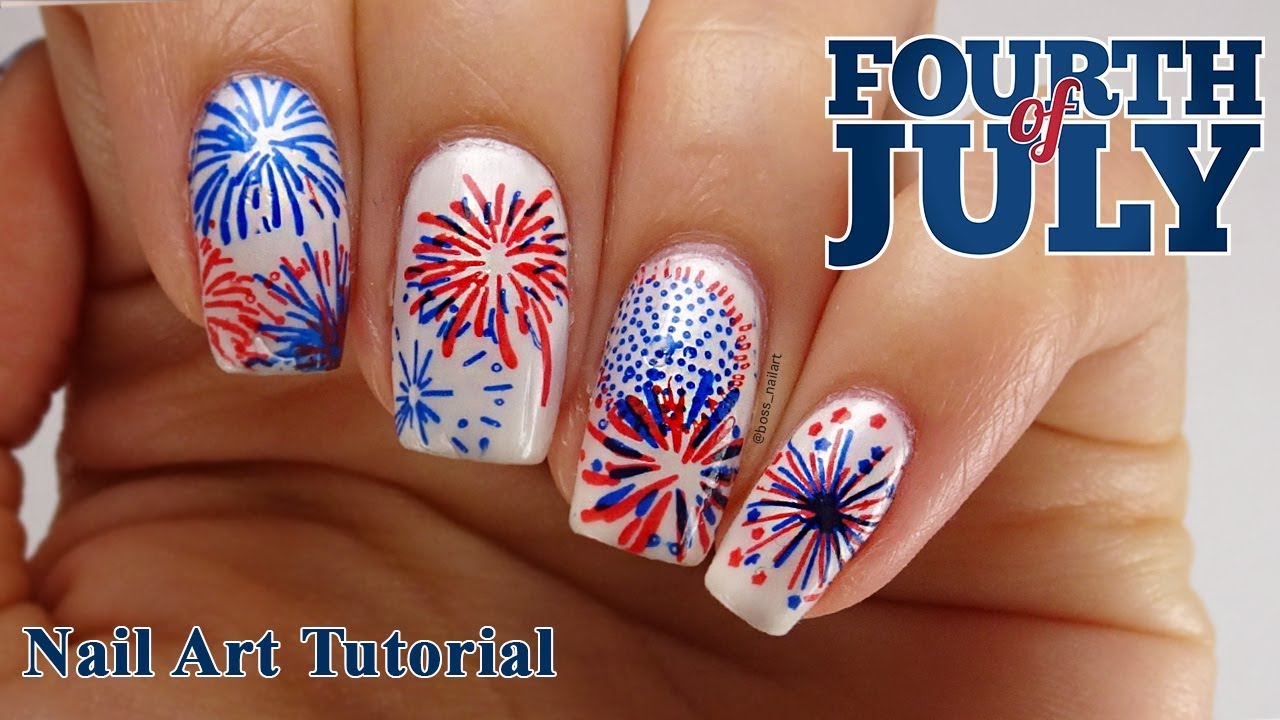 Fourth of July Firework Nails! | Summer Nail Art