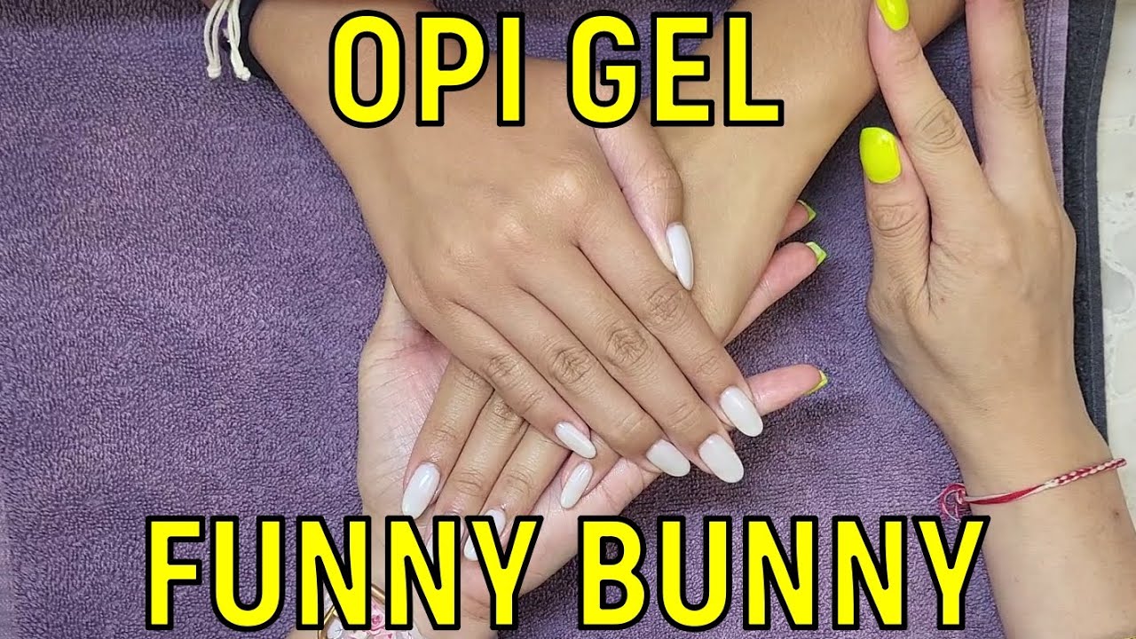 Nail Gel Polish OPI Funny Bunny White