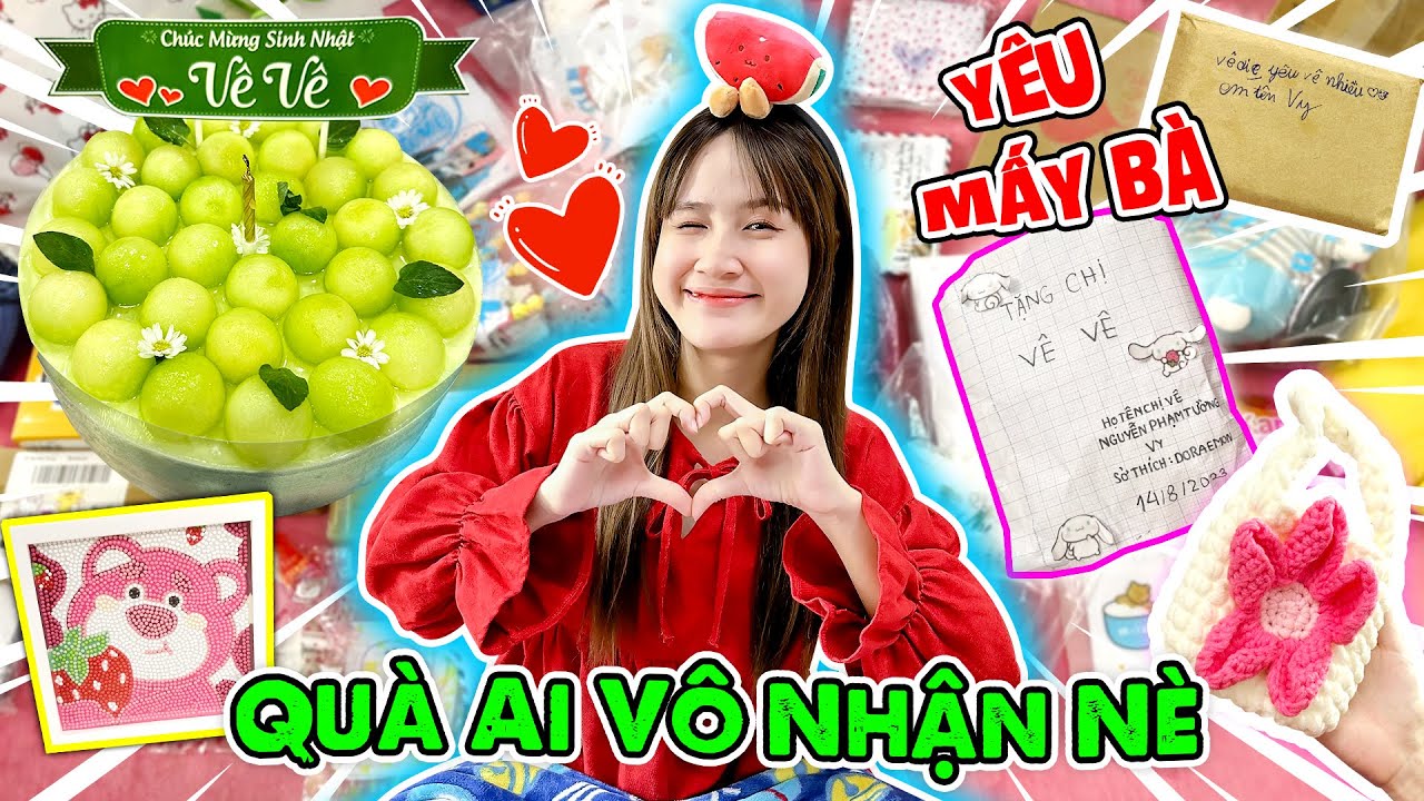 Chị Vê Khui Quà Fan Tặng Sinh Nhật - Vê Vê Channel