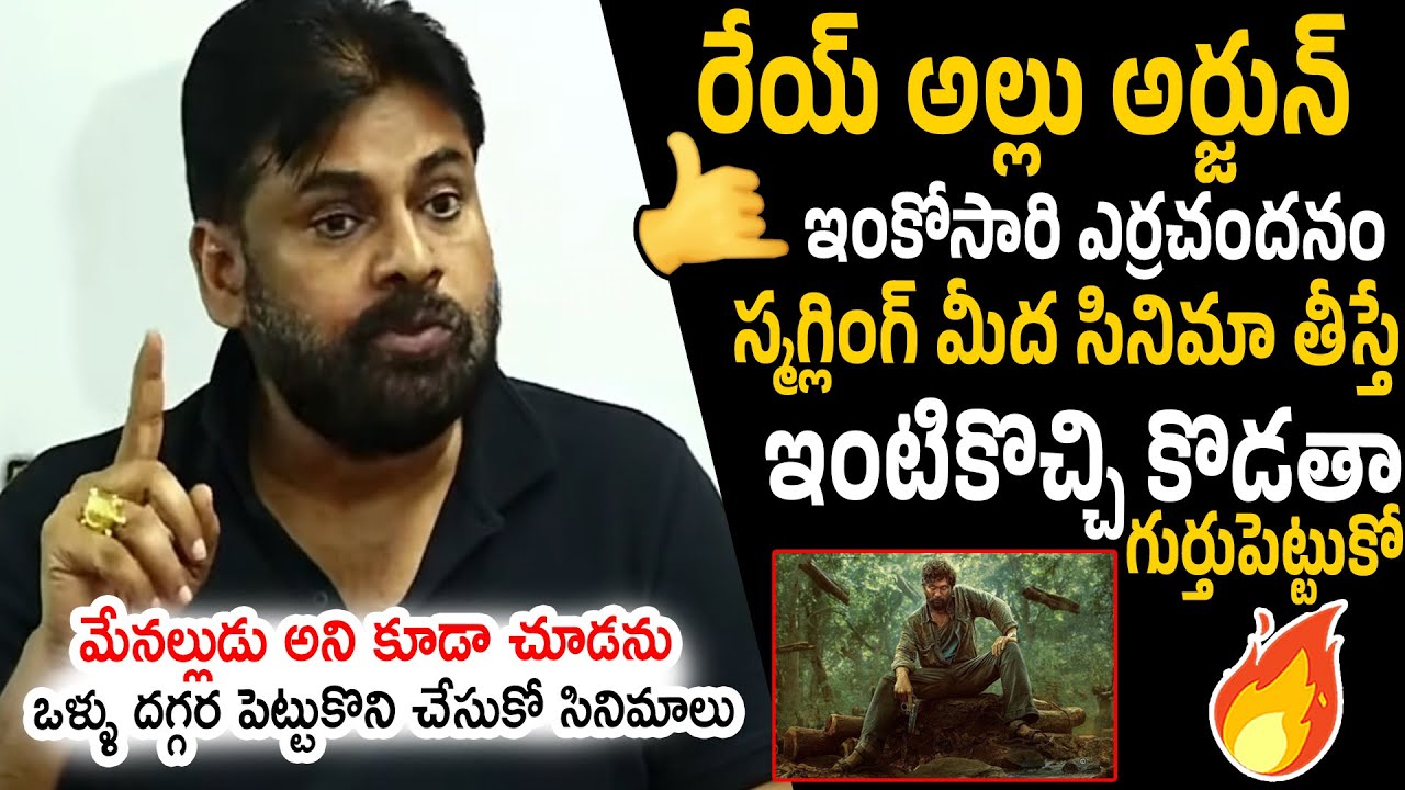 Deputy CM Pawan Kalyan Serious Warning To Allu Arjun and Red Sandal Smugglers | Janasena Party