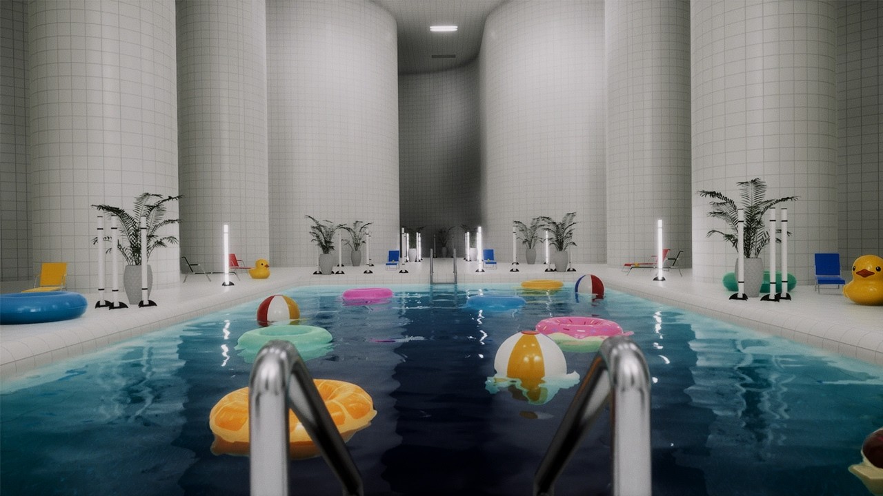 Exploration in a Liminal Space Poolroom (Dreamcore, Relaxing Ambient Music, Backrooms)