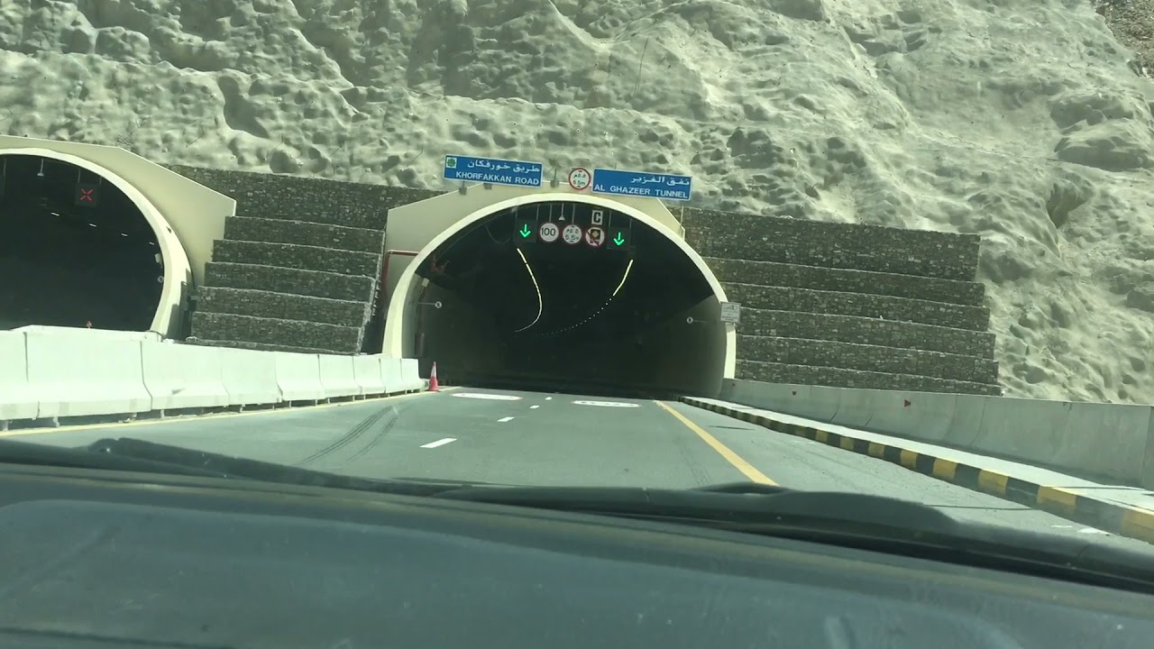 Beautiful mountain road tunnel in Dubai | Travel Vlog