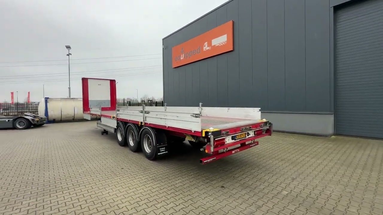 FOR SALE: 2020 PACTON flatbed with 12 NEW TWIST LOCKS and alu side boards (OS87LX.2)