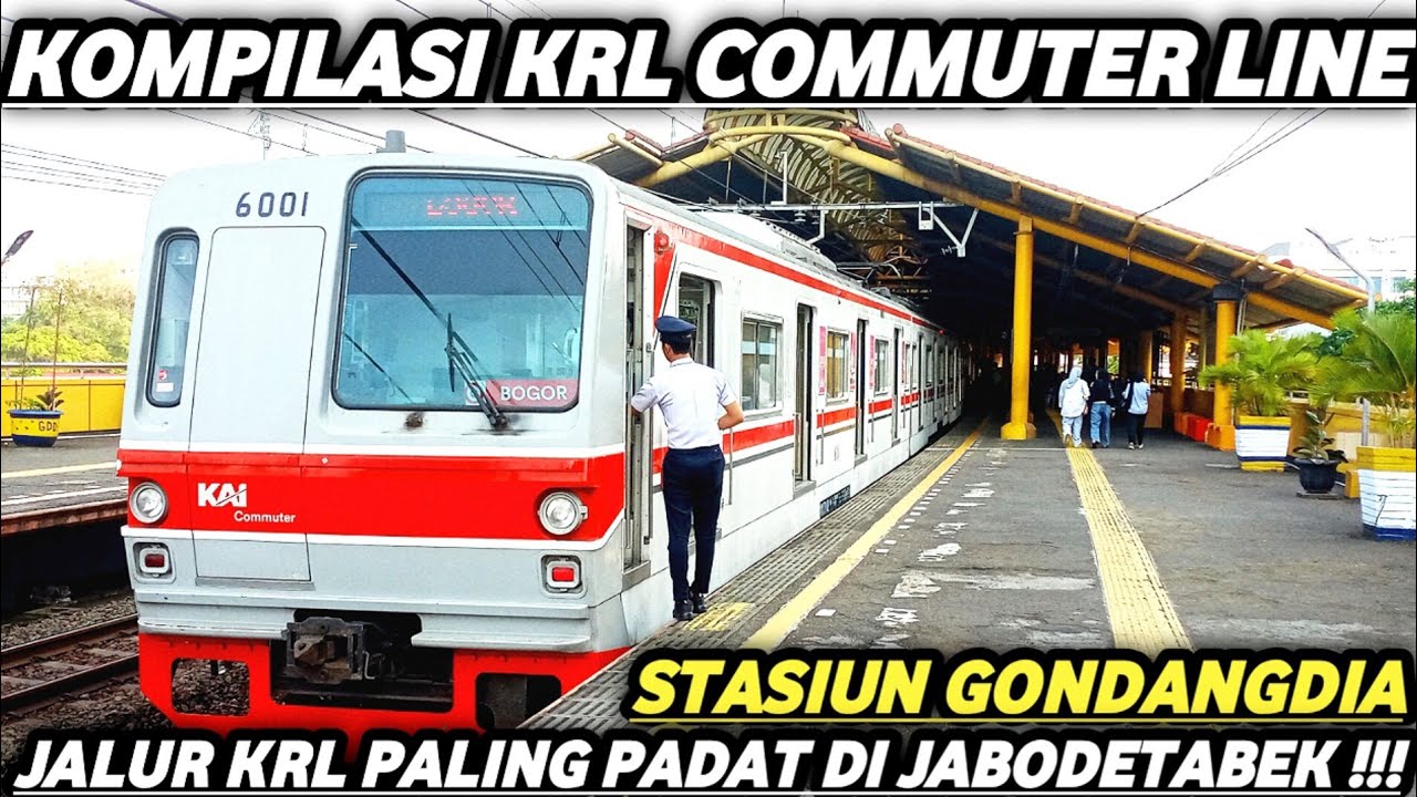 STASIUN GONDANGDIA ‼️ KOMPILASI KRL COMMUTER LINE RUTE BOGOR - JAKARTA KOTA