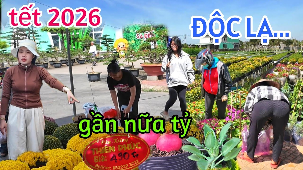 QUÁ KHỦNG KHIẾP LÀNG HOA SA ĐÉC 2026 TUNG HÀNG LOẠT HOA KIỂNG MỚI TOANH SẴN SÀNG ĐÓN TẾT BÍNH NGỌ