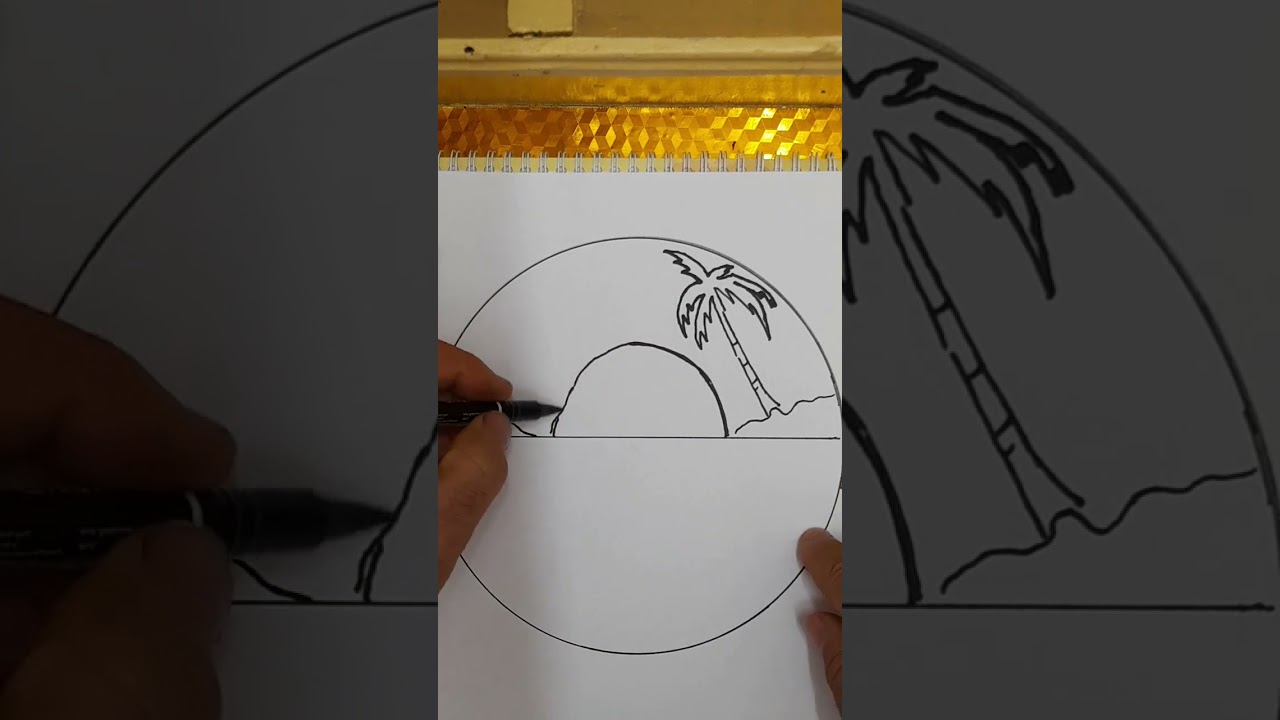 رسم الطبيعة بي قلم ملون 🌷🇩🇿