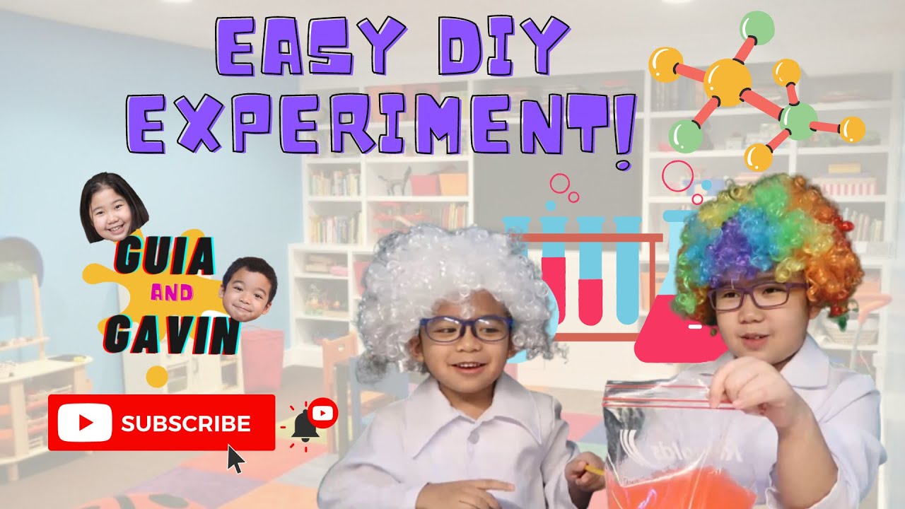 Easy DIY Science Experiment for kids / Leak proof bag / Guia and Gavin