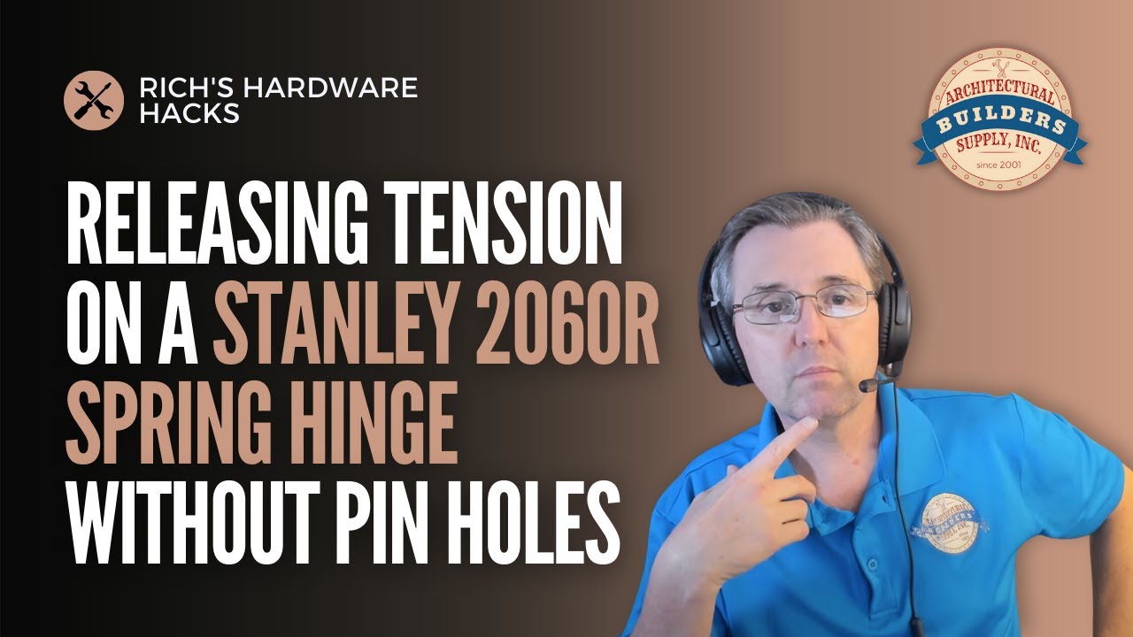 Пружинная петля Stanley 2060R — как снять натяжение с петли, в которой нет отверстий для вставки ...