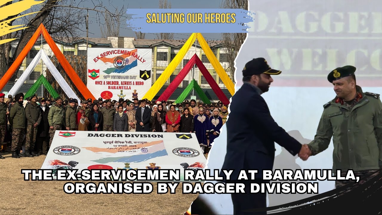 Saluting our heroes at the Ex-Servicemen Rally, Baramulla &mdash; organised by Dagger Division