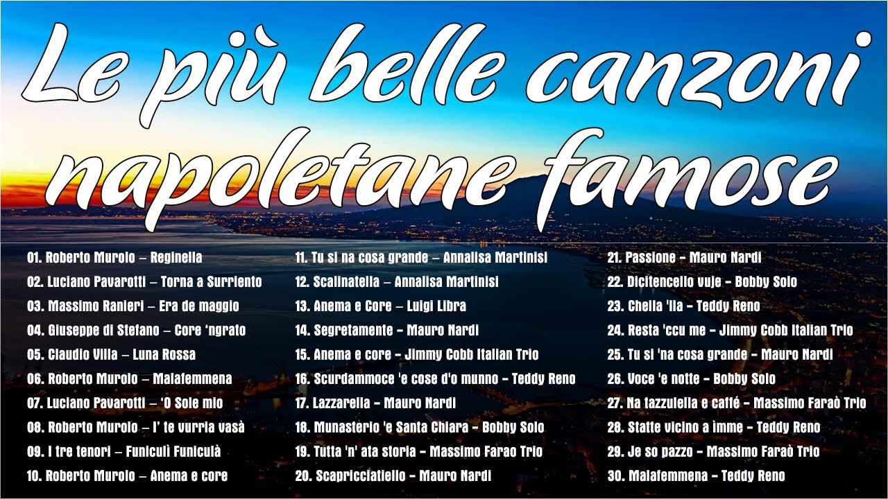 Le pi&ugrave; belle canzoni napoletane di tutti i tempi  - Migliore Musica Napoletana 2026
