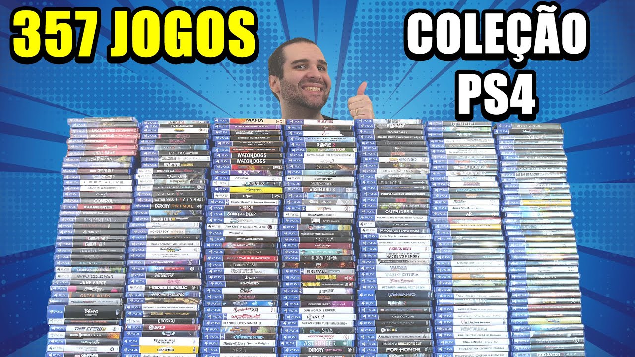 Minha Coleção de Playstation 4 Em 2022 - PS4 - 357 Jogos