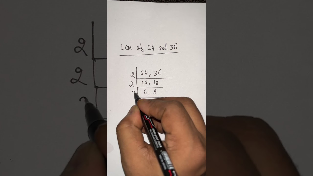 LCM of 24 and 36 #maths #math #mathconcepts #lcm #mathematics #khangsresearchcentre