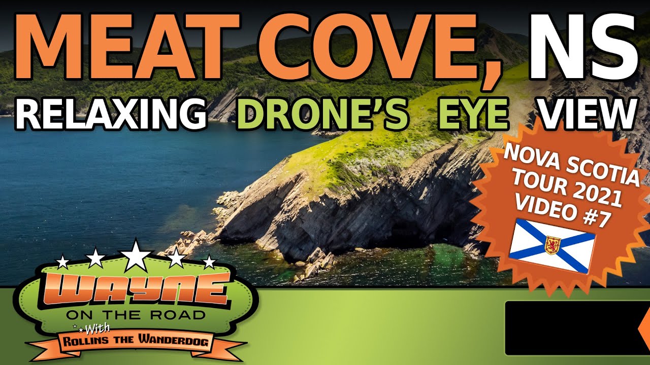 Relaxing Drone Montage of Beautiful Meat Cove on the Edge of Cape Breton Island Nova Scotia