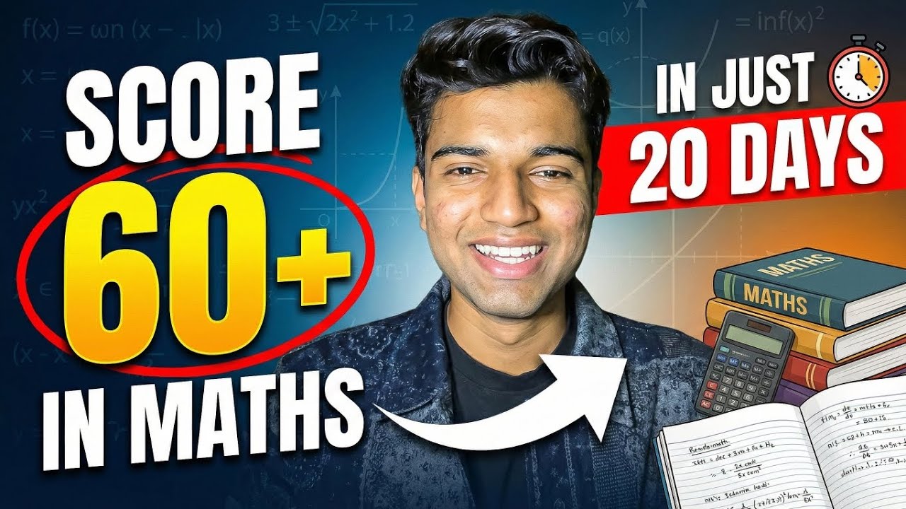 How to Score 60+ in Maths in just 20 Days🤔❓ | CA Foundation Jan 2026 #icai #cafoundation 