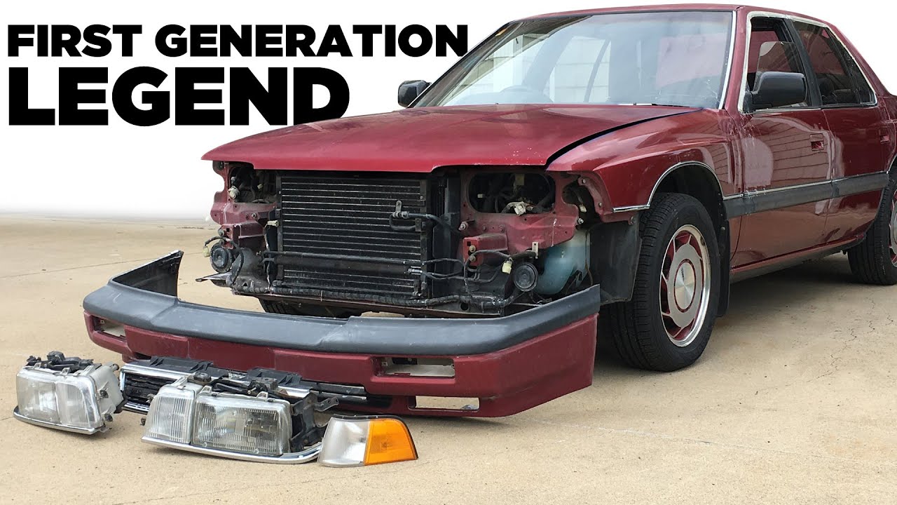 How To Remove Acura Legend Front Bumper + Headlights - 1st Gen