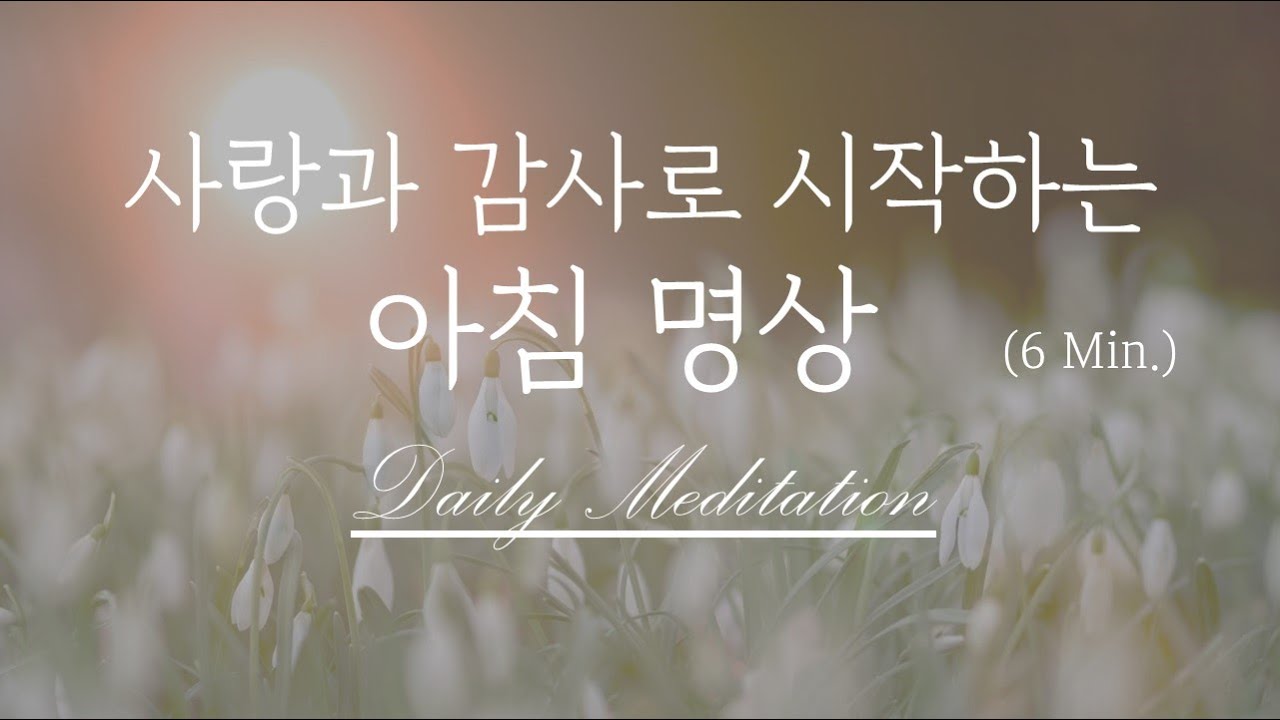 [상황별 명상] 사랑과 감사로 시작하는 아침 명상 | 매일 아침 6분 명상으로 하루를 시작합니다