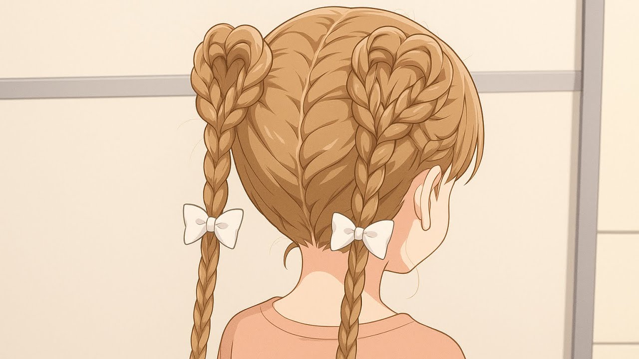 💕Романтичная прическа 💕 на любую длину волос! #утренник #праздник #прическа #hairstyle #holiday 