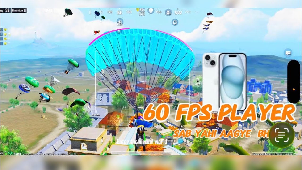 Rank push gameplay  i i phone 15 plus 60 fps not good 