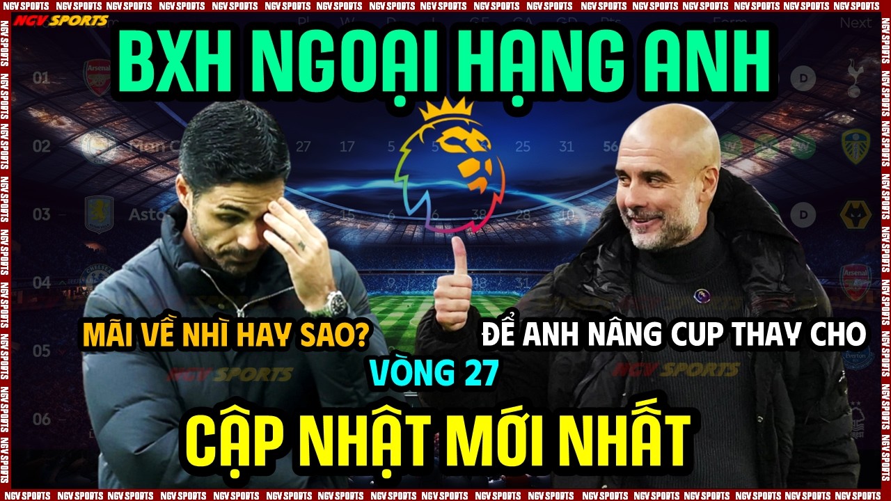 KẾT QUẢ, BẢNG XẾP HẠNG NGOẠI HẠNG ANH 2025/2026 VÒNG 27 MỚI NHẤT HÔM NAY | MC SẮP LẤY SỐ 1 CỦA ARS