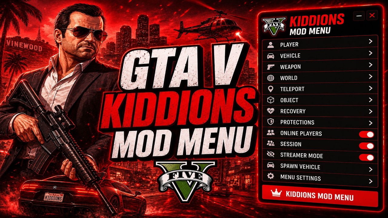 [NEW] GTA 5 Mod Menu PC 2026 / Free Kiddions Cheat, Money Hack & Online Mods (WORKING)