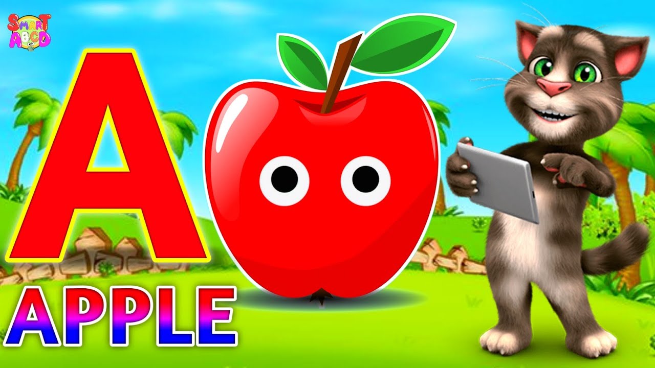 Фонетическая песенка 2 с двумя словами в 3D-формате - A для яблока 🍎🍏 - Песни про алфавит ABC со ...