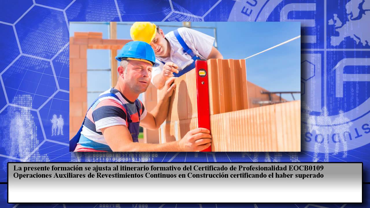 Eocb0109 Operaciones Auxiliares De Revestimientos Continuos  - Cursos Online