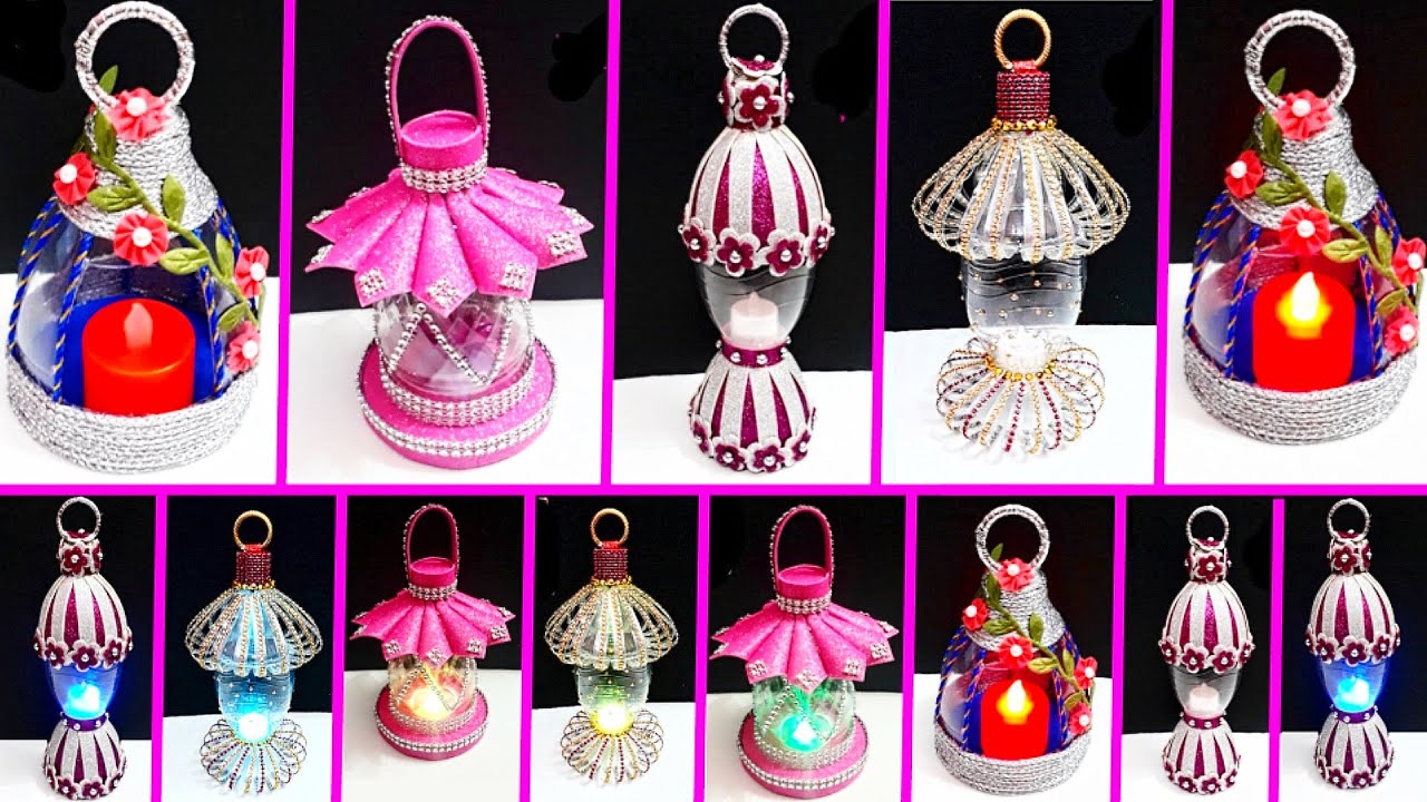 4 Economical lantern made with plastic bottle | Best out waste lantern  | lantern for Christmas