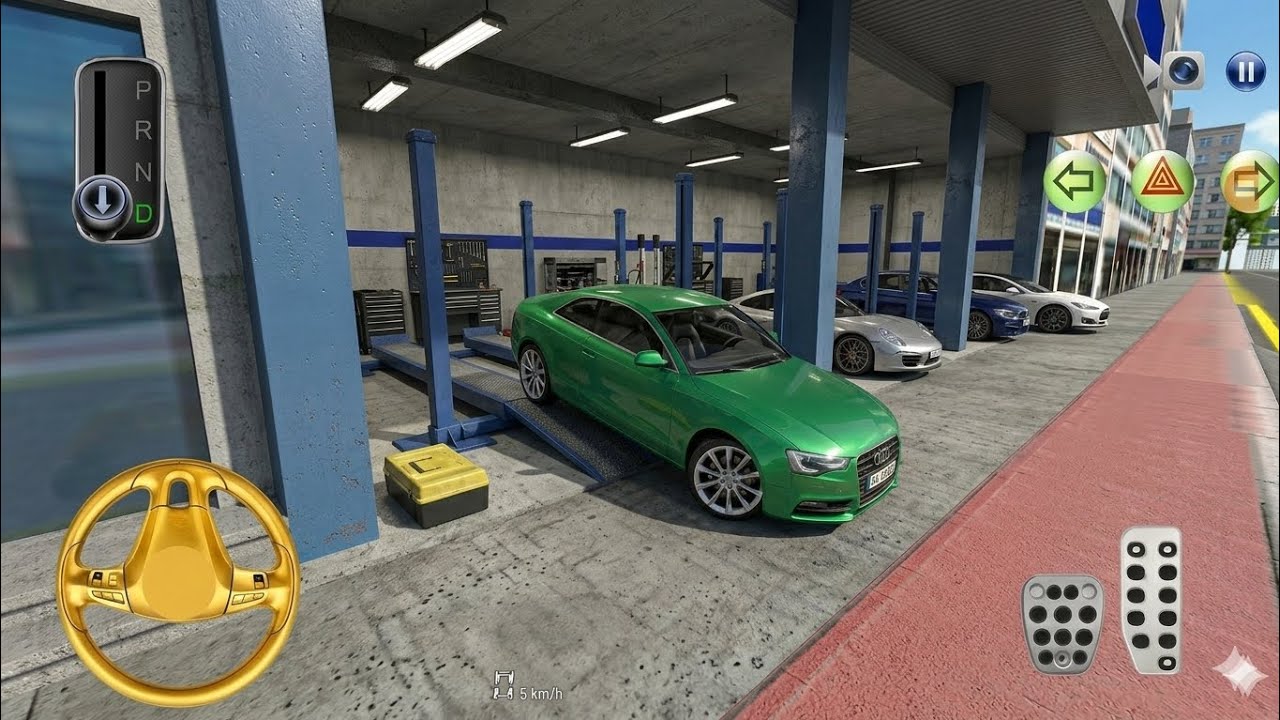 NEW GREEN AURI A5 AT AUTO R3PAIR SHOP || 3d driving class android games 
