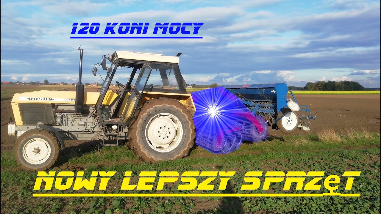 Nowy sprzęt na gospodarstwie. Agregat metanga. Siewnik poznaniak. Ursus 1222