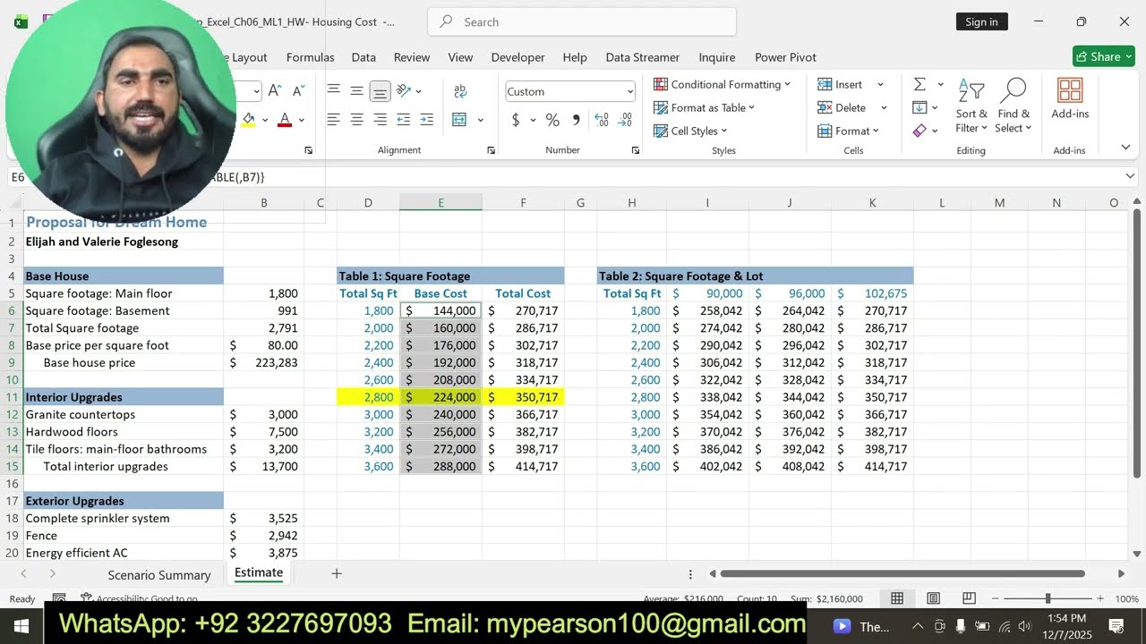 Exp25_Excel_Ch06_ML1_Housing_Cost | Excel Chapter 6 Mid-Level 1 - Housing Cost | Housing_Cost