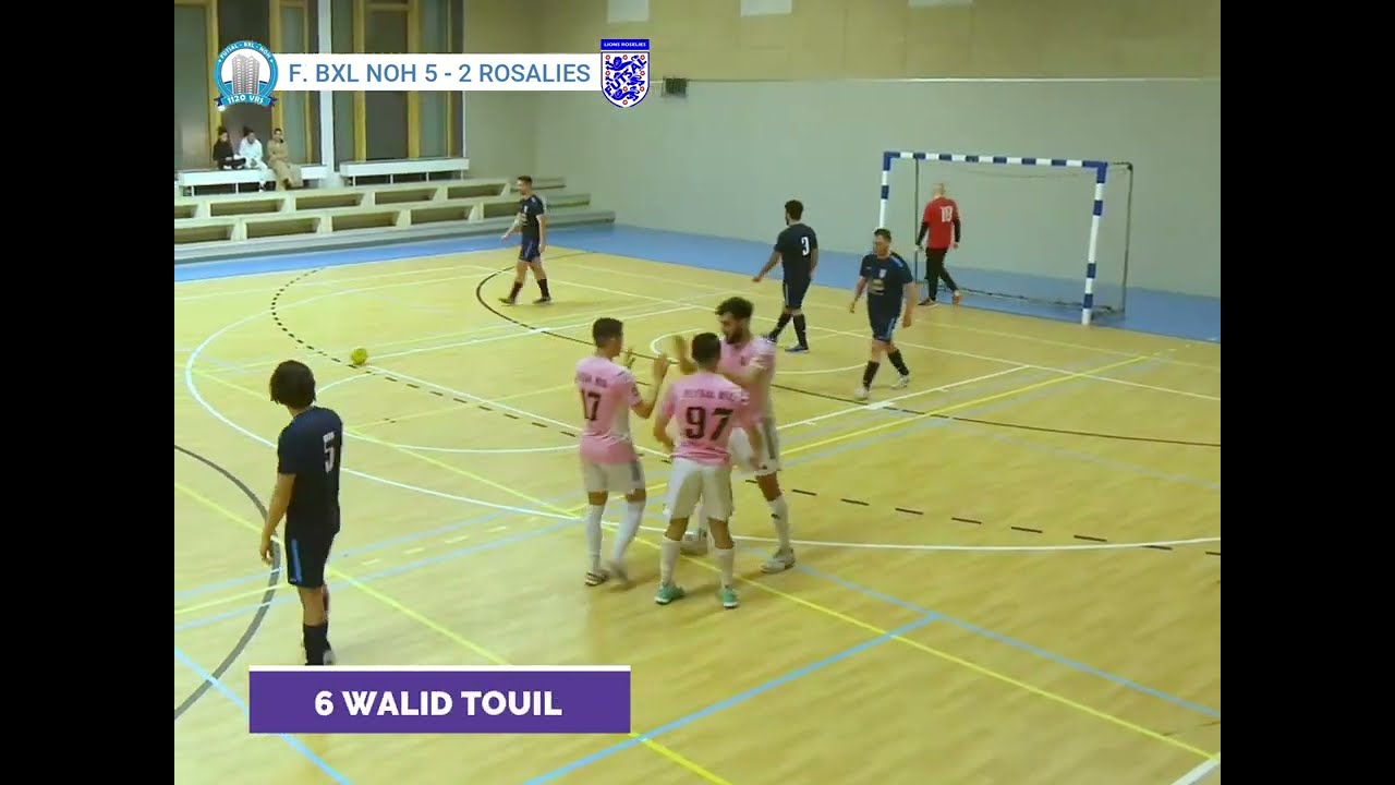 Résumé : Futsal BXL NOH v Futsal Lions Rosalies 8-6 (29/03/2024)