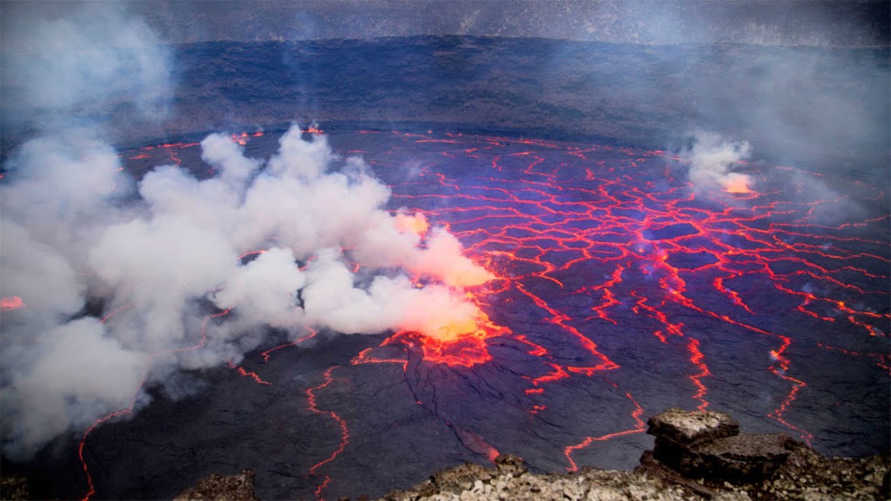 Drone Captures Incredible Lava Lake