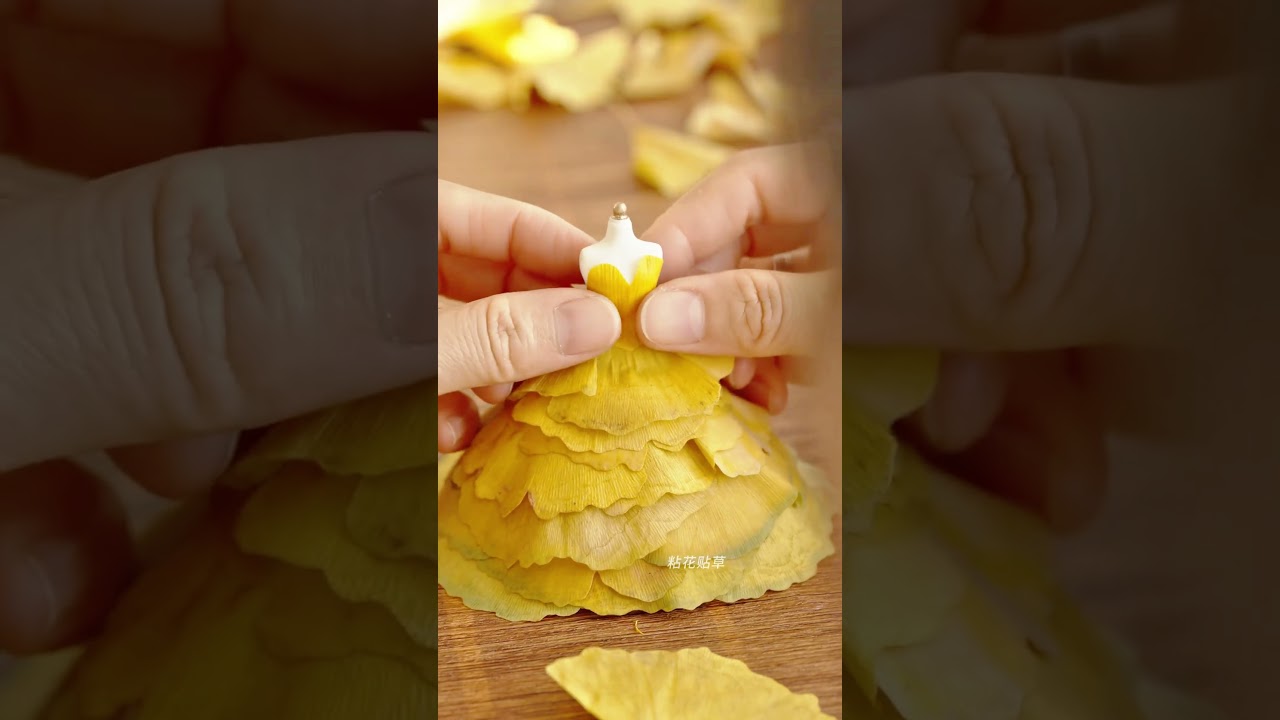 Autumn Haute Couture! Ginkgo Leaf Retro Dress, Wear Autumn Romance This Season