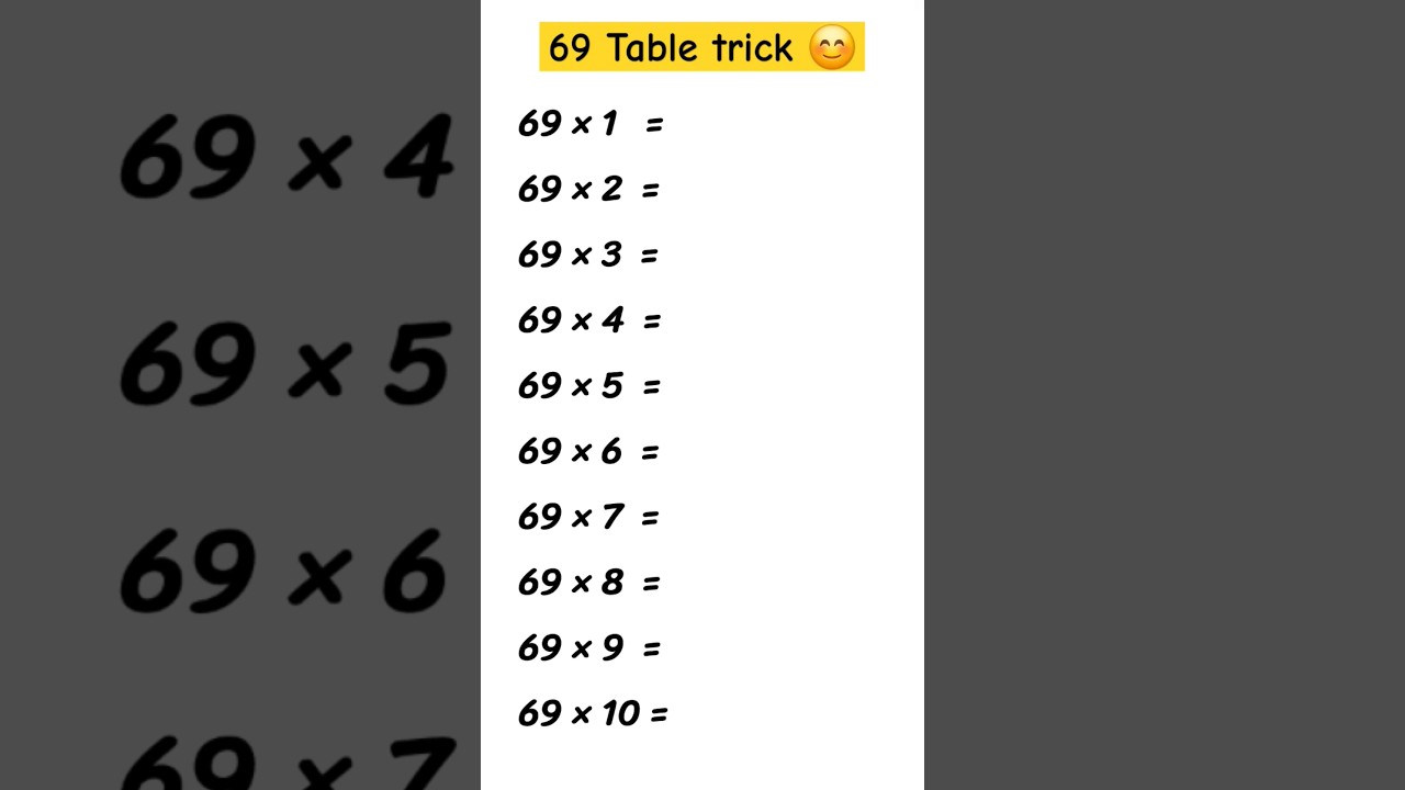 69 table trick 😊